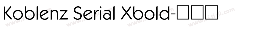 Koblenz Serial Xbold字体转换